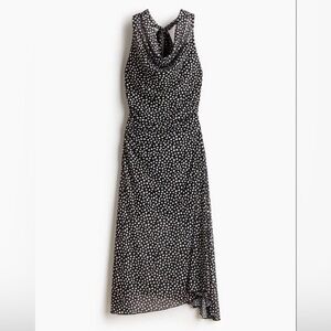 Divided H&M Polka Dot Halter Dress Black White Size L
